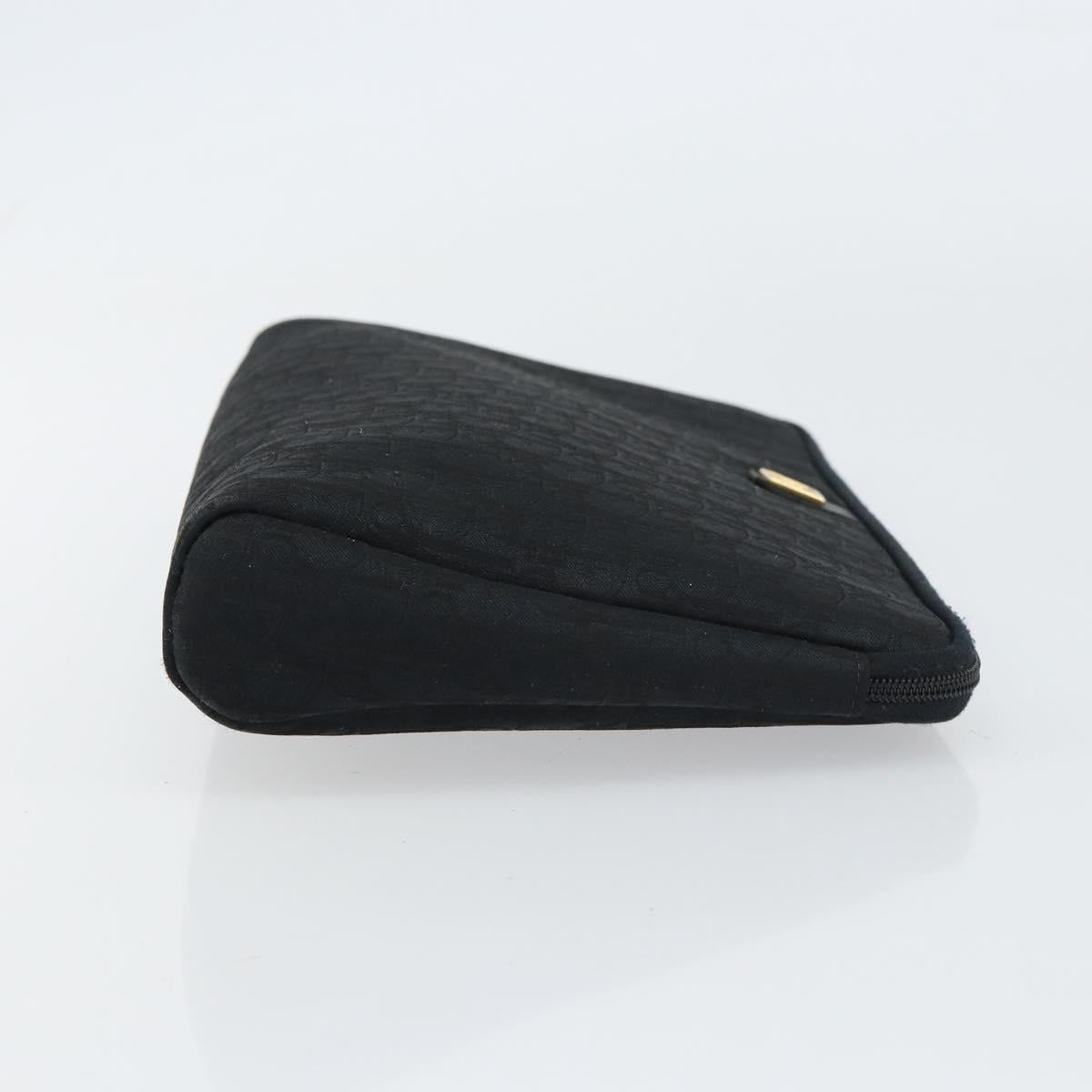 Christian Dior Trotter Canvas Clutch Bag Black Auth 156801