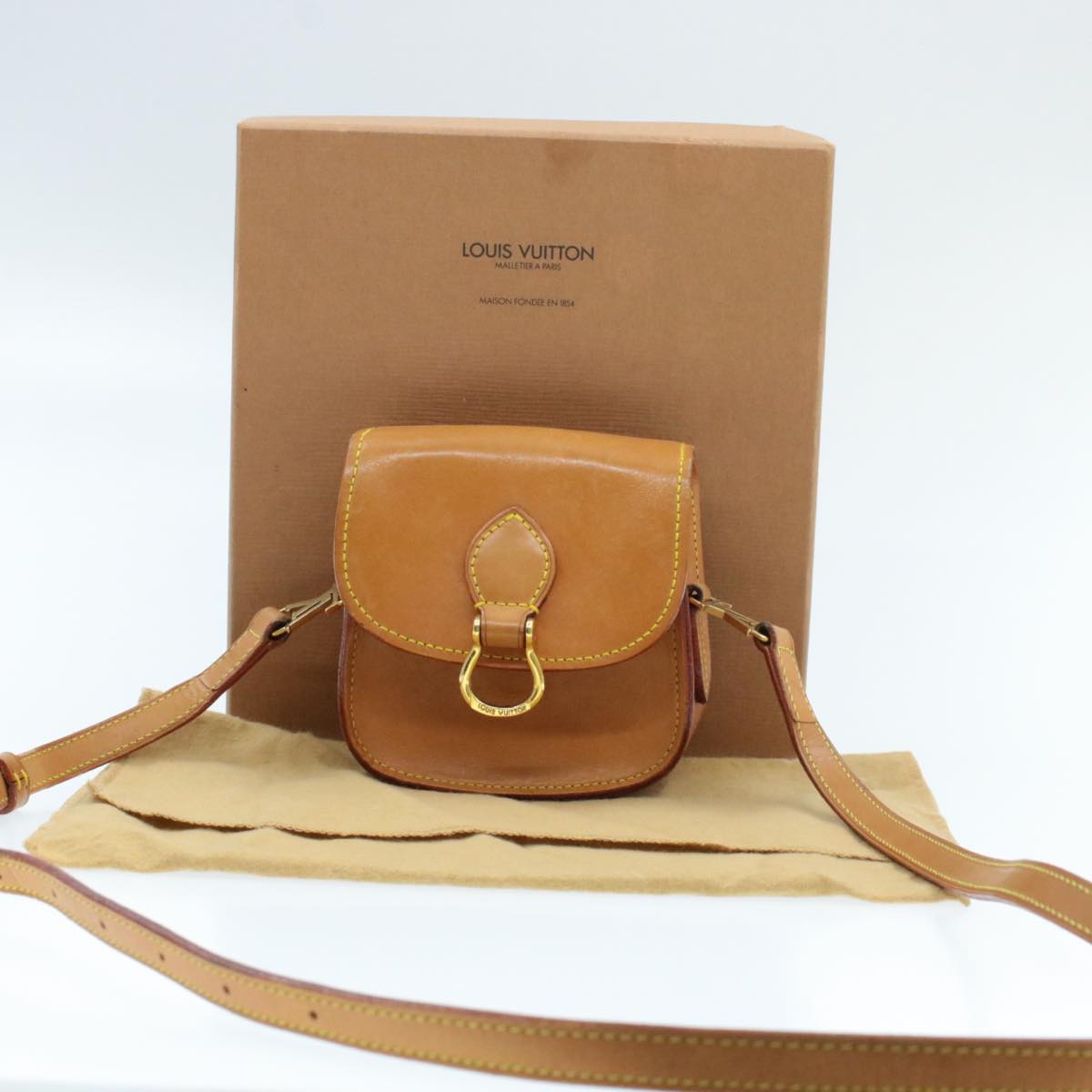 LOUIS VUITTON Nomad Bebe Saint Cloud PM Shoulder Bag SP order Beige Auth 15681SAV