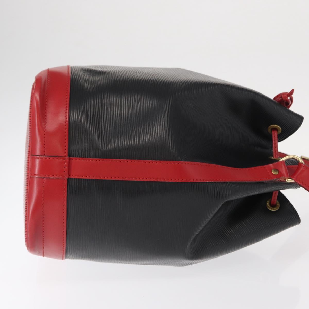 LOUIS VUITTON Epi Noe Shoulder Bag Bicolor Black Red M44017 LV Auth 156812