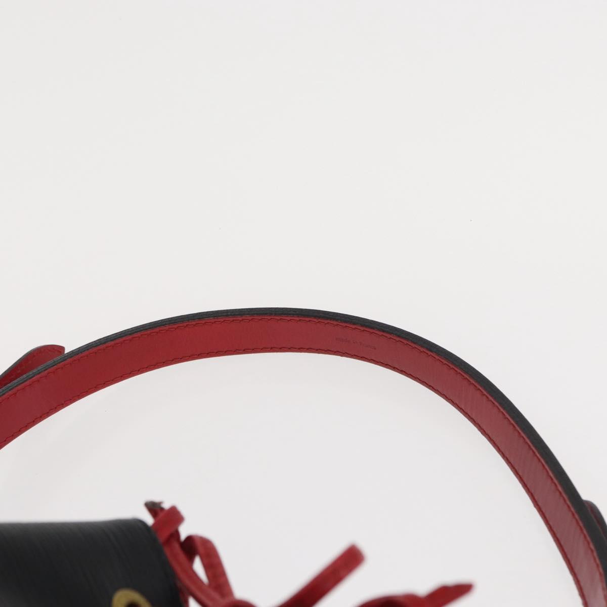 LOUIS VUITTON Epi Noe Shoulder Bag Bicolor Black Red M44017 LV Auth 156812
