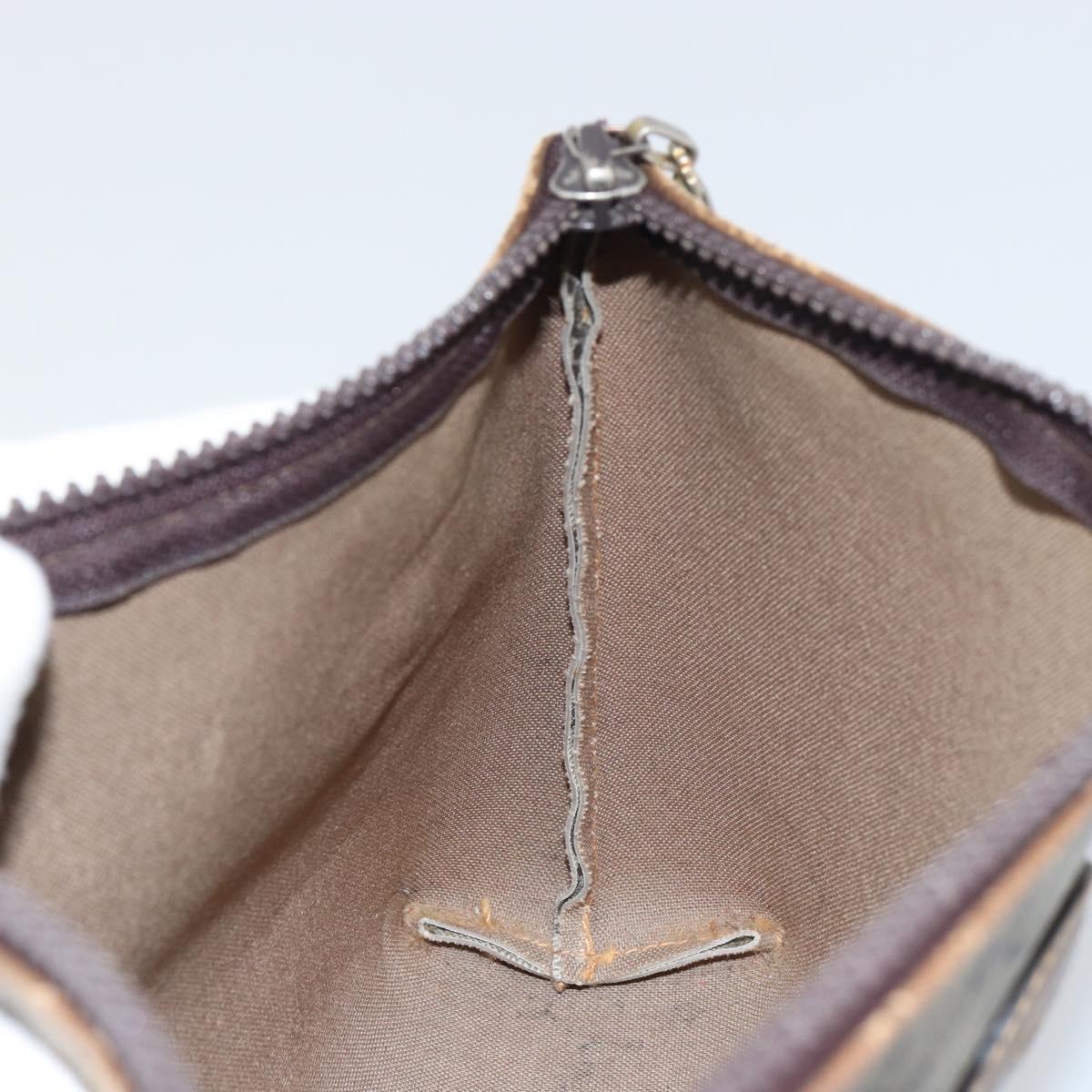 GUCCI GG Plus Supreme Clutch Bag PVC Beige Auth 156830