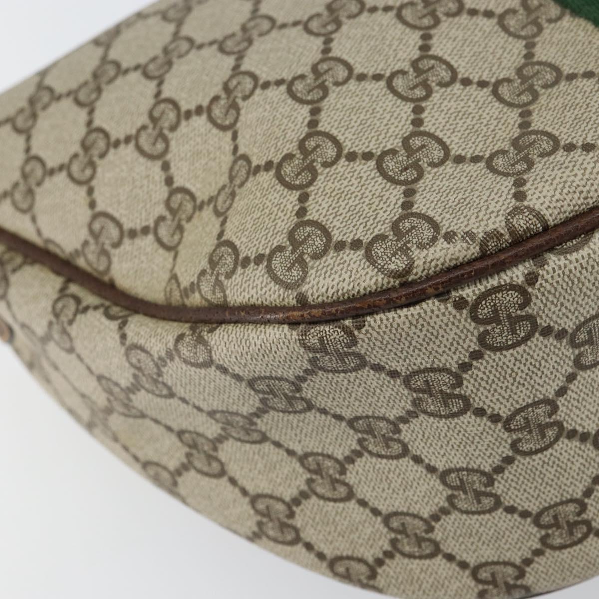 GUCCI GG Supreme Web Sherry Line Shoulder Bag PVC Beige 001 3840 5 Auth 156832