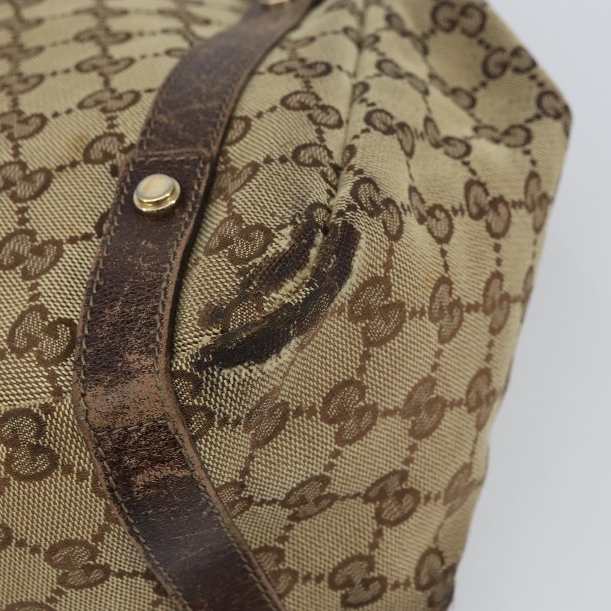 GUCCI GG Canvas Abbey Tote Bag Beige Gold 130736 Auth 156836