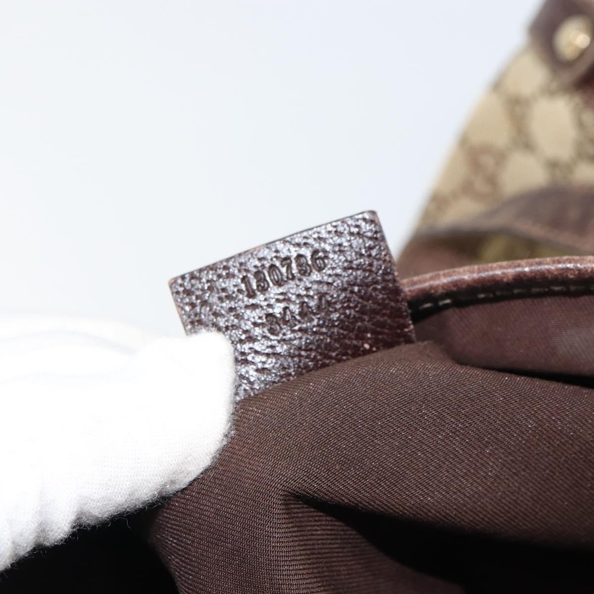 GUCCI GG Canvas Abbey Tote Bag Beige Gold 130736 Auth 156836