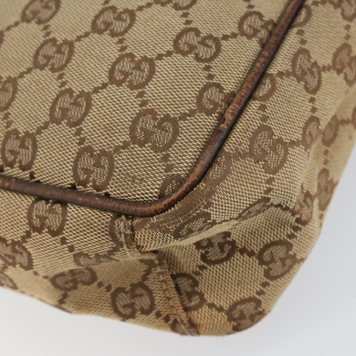 GUCCI GG Canvas Shoulder Bag Beige 03136 Auth 156837
