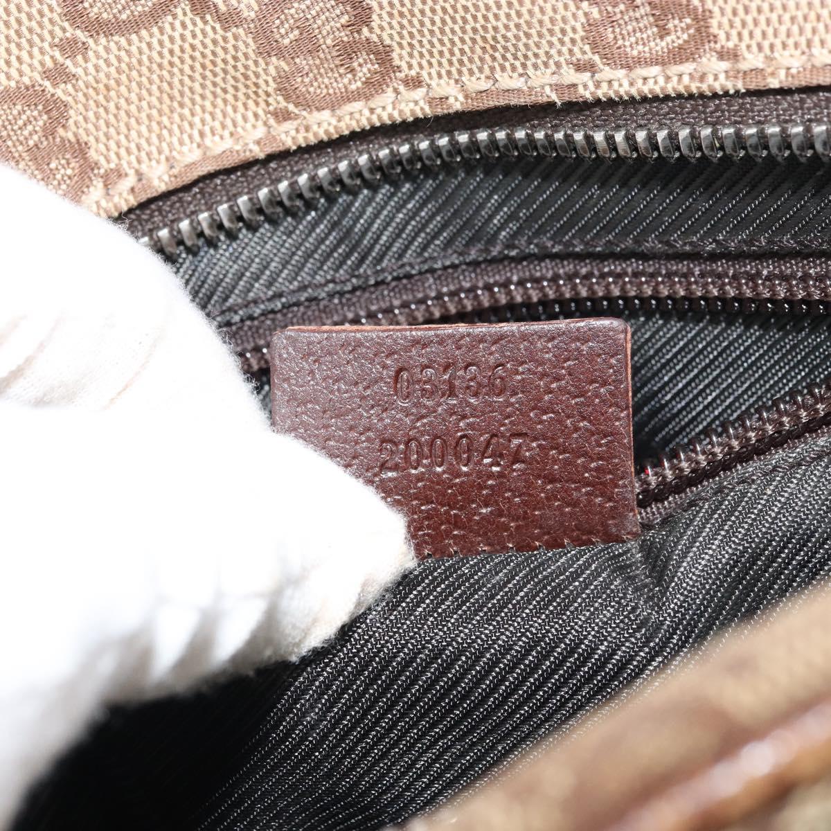 GUCCI GG Canvas Shoulder Bag Beige 03136 Auth 156837