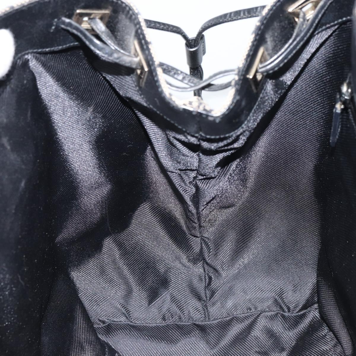 GUCCI GG Canvas Shoulder Bag Navy Gold 019 0493 1669 Auth 156841