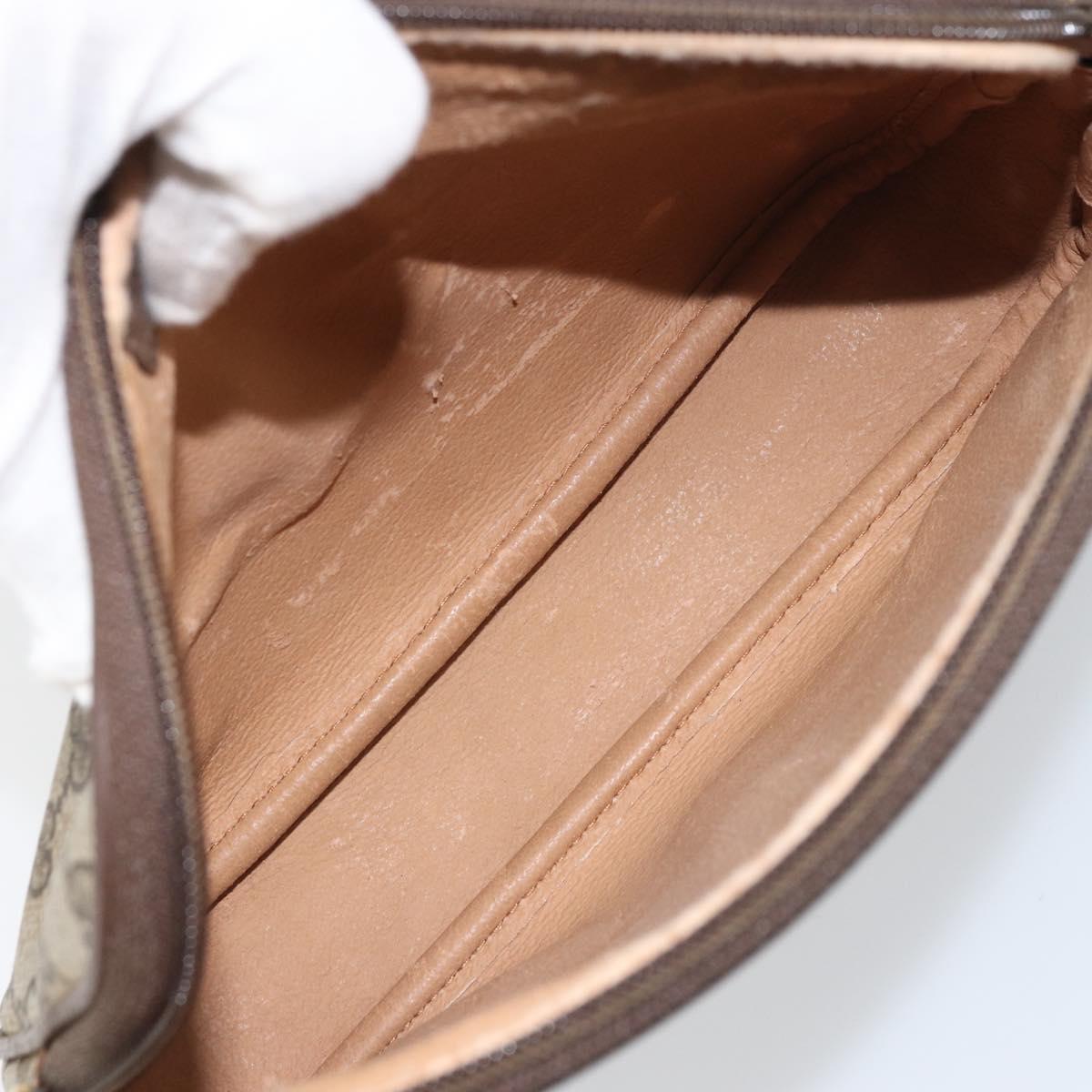 GUCCI GG Supreme Shoulder Bag PVC Beige Gold 97 02 068 Auth 156844