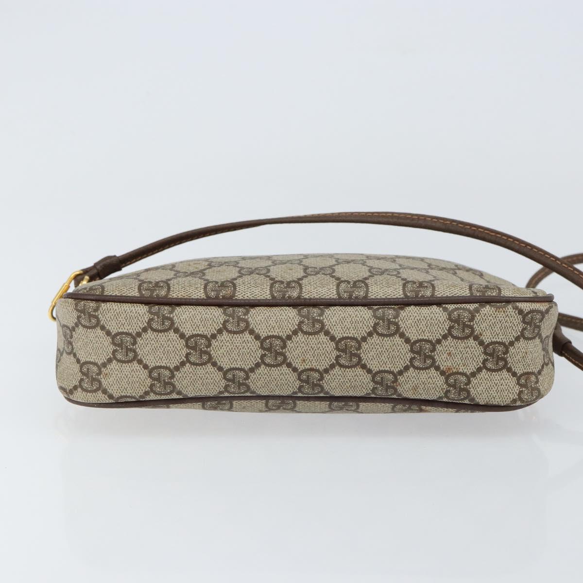 GUCCI GG Supreme Shoulder Bag PVC Beige Gold 97 02 068 Auth 156844