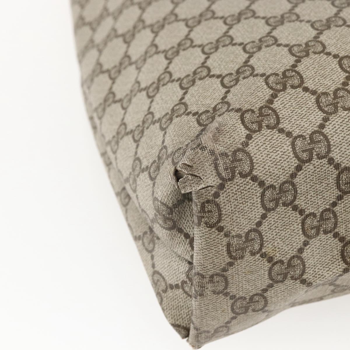 GUCCI GG Supreme Web Sherry Line Tote Bag PVC Beige Red 39 02 003 Auth 156848