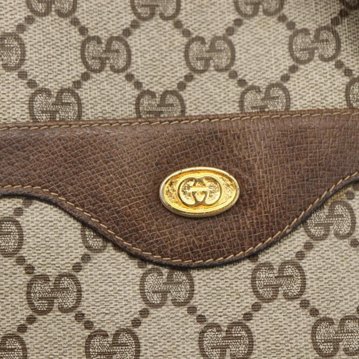 GUCCI GG Supreme Web Sherry Line Tote Bag PVC Beige Red 39 02 003 Auth 156848