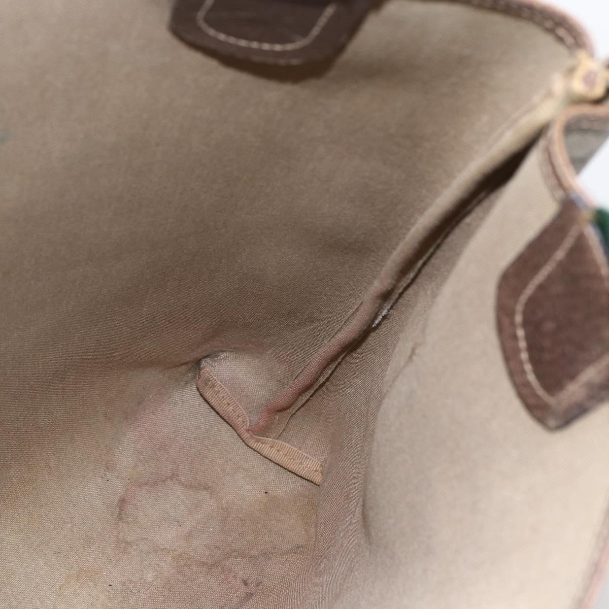 GUCCI GG Supreme Web Sherry Line Tote Bag PVC Beige Red 39 02 003 Auth 156848