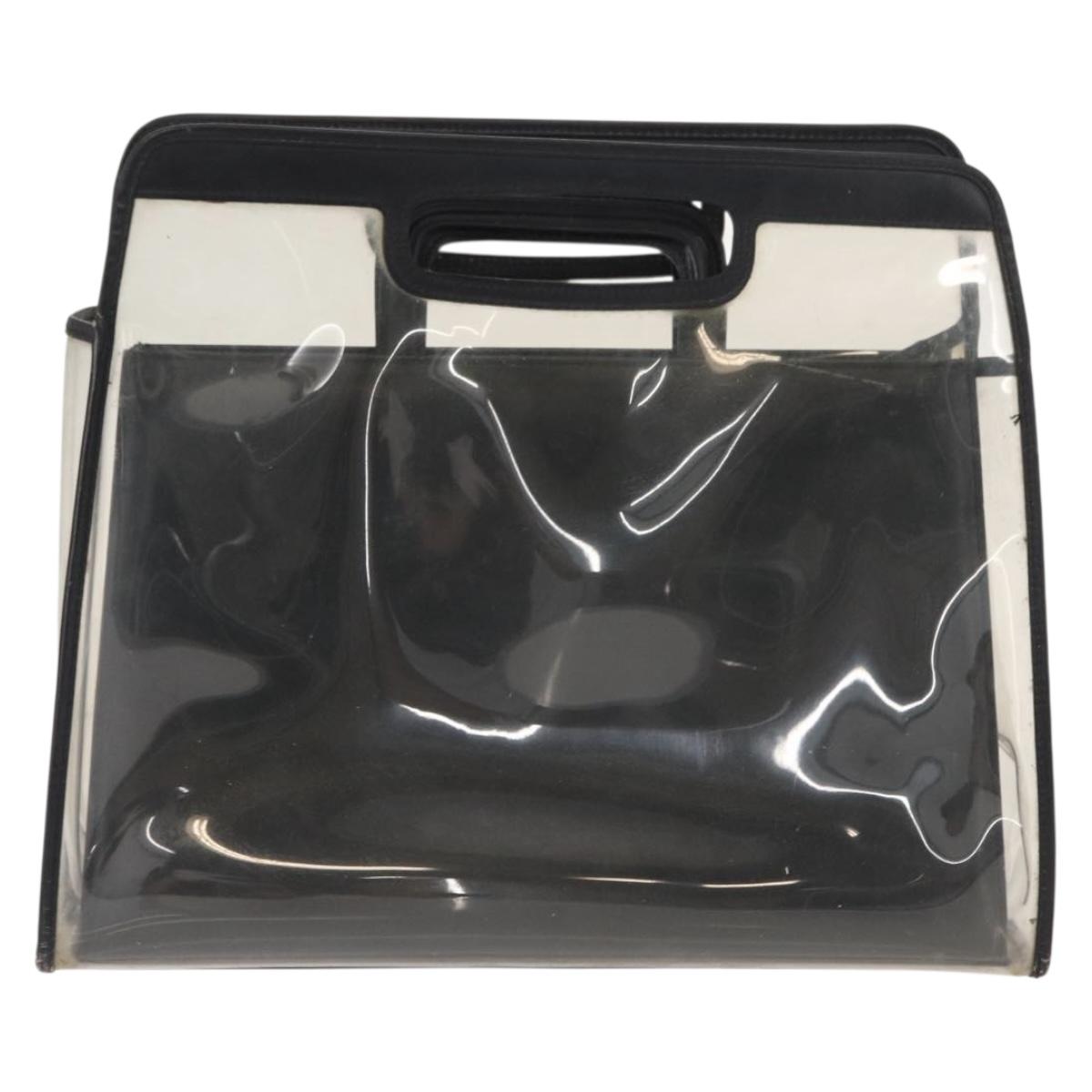 GUCCI Hand Bag Vinyl Clear 002 1998 0453 Auth 156857