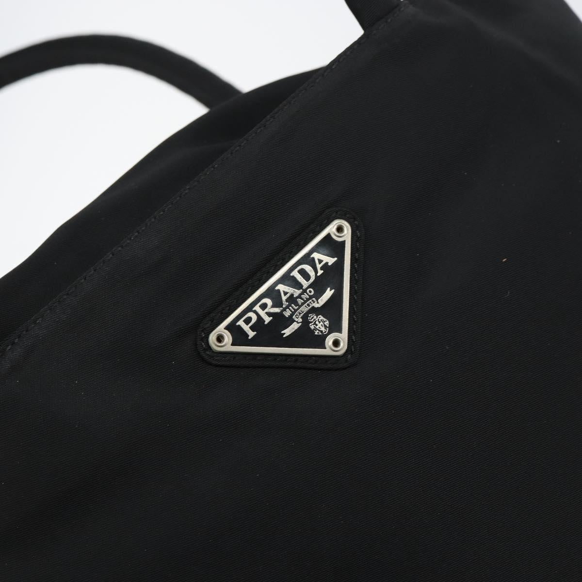 PRADA Hand Bag Nylon Black Auth 156858
