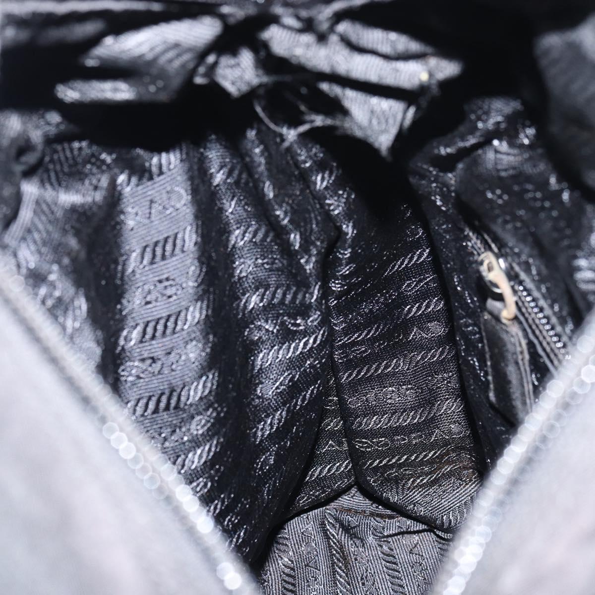 PRADA Hand Bag Nylon Black Auth 156858