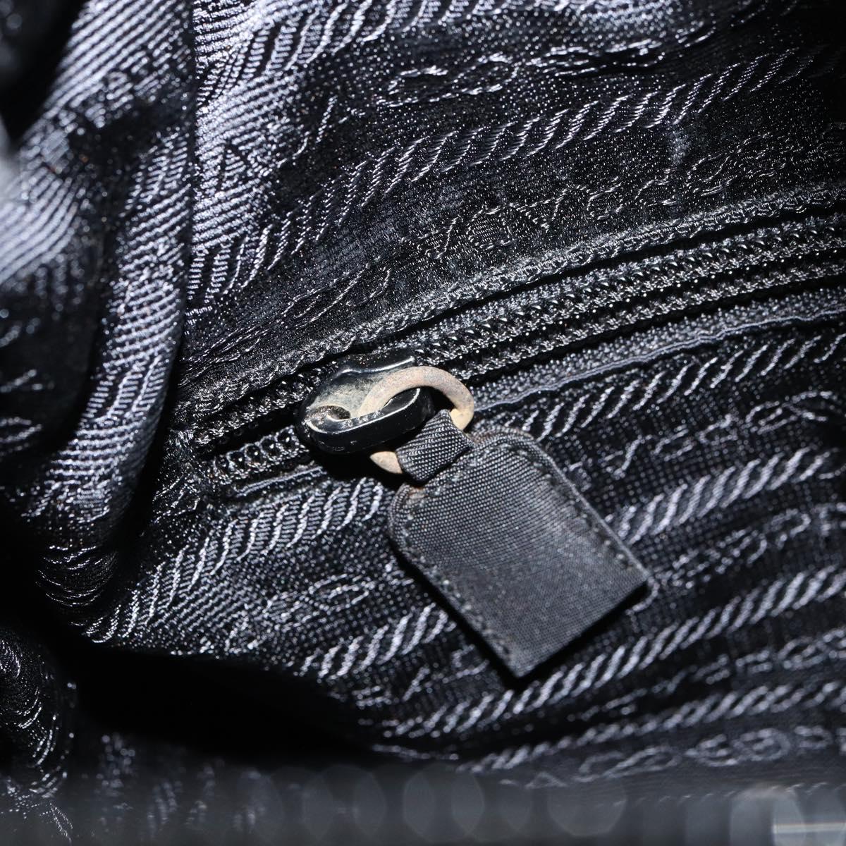 PRADA Hand Bag Nylon Black Auth 156858