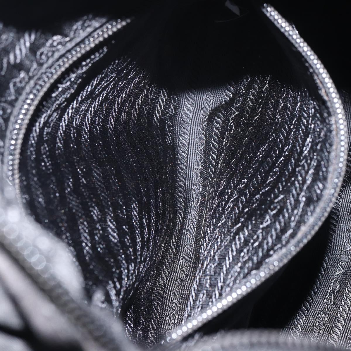 PRADA Hand Bag Nylon Black Auth 156858