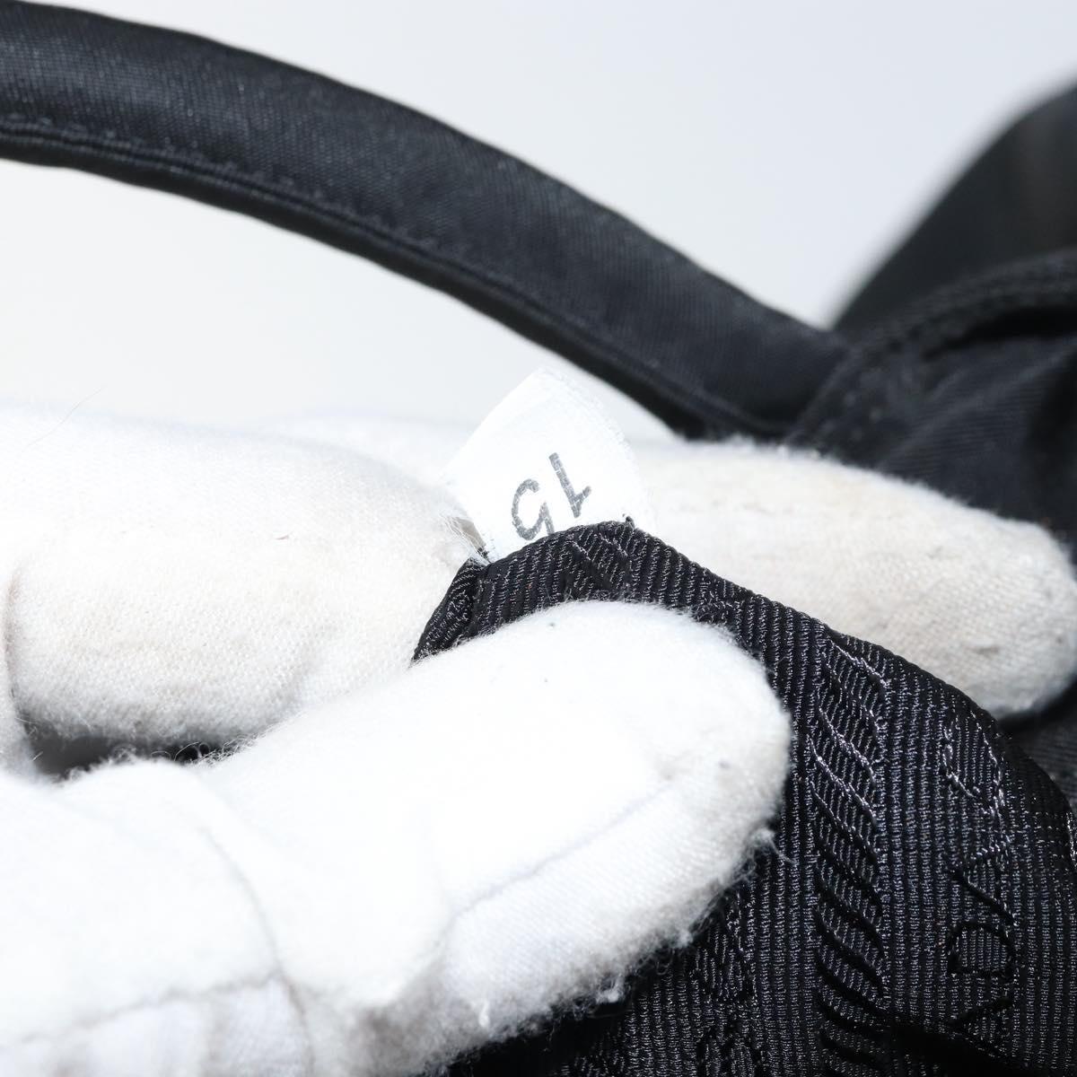 PRADA Hand Bag Nylon Black Auth 156858
