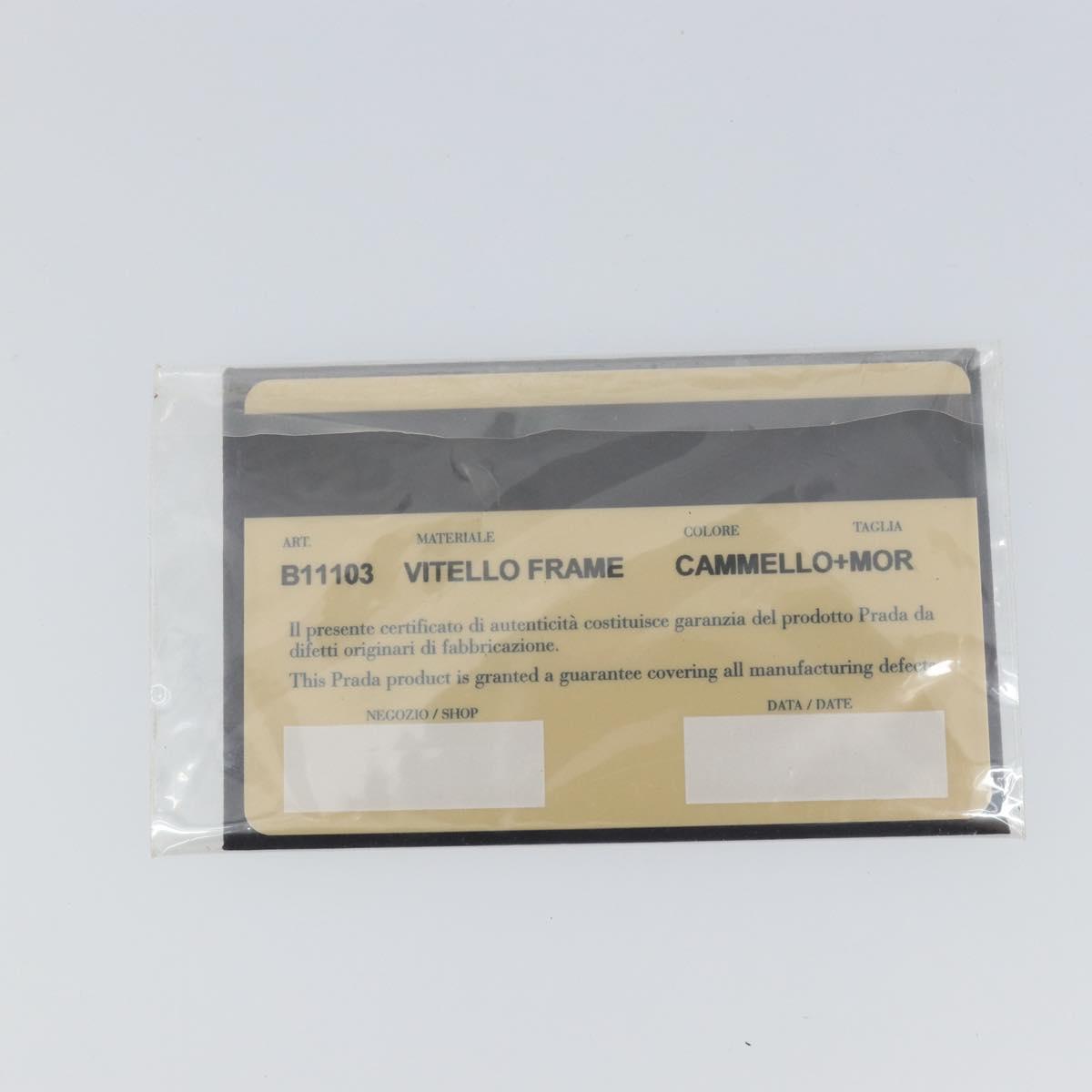 PRADA Hand Bag Leather Beige Silver Auth 156868