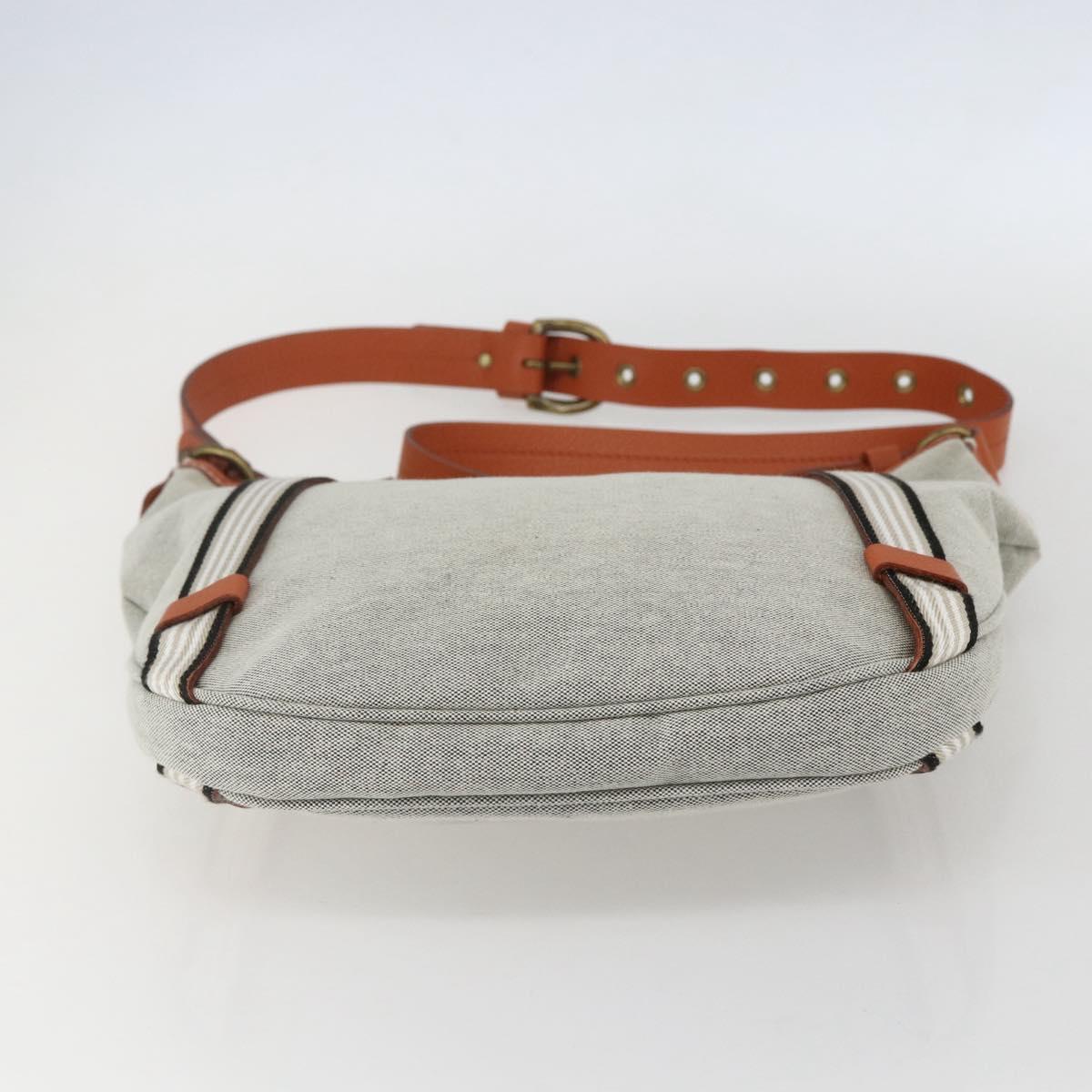 BURBERRY Blue Label Shoulder Bag Canvas Beige Auth 156877