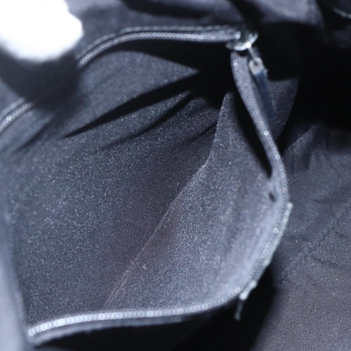 GUCCI GG Canvas Tote Bag Black Silver 121023 Auth 156903