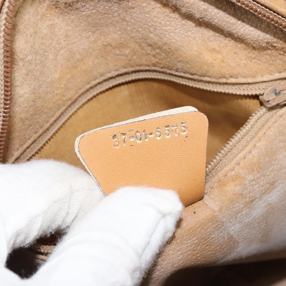 GUCCI Micro GG Supreme Shoulder Bag PVC Beige Gold Auth 156909