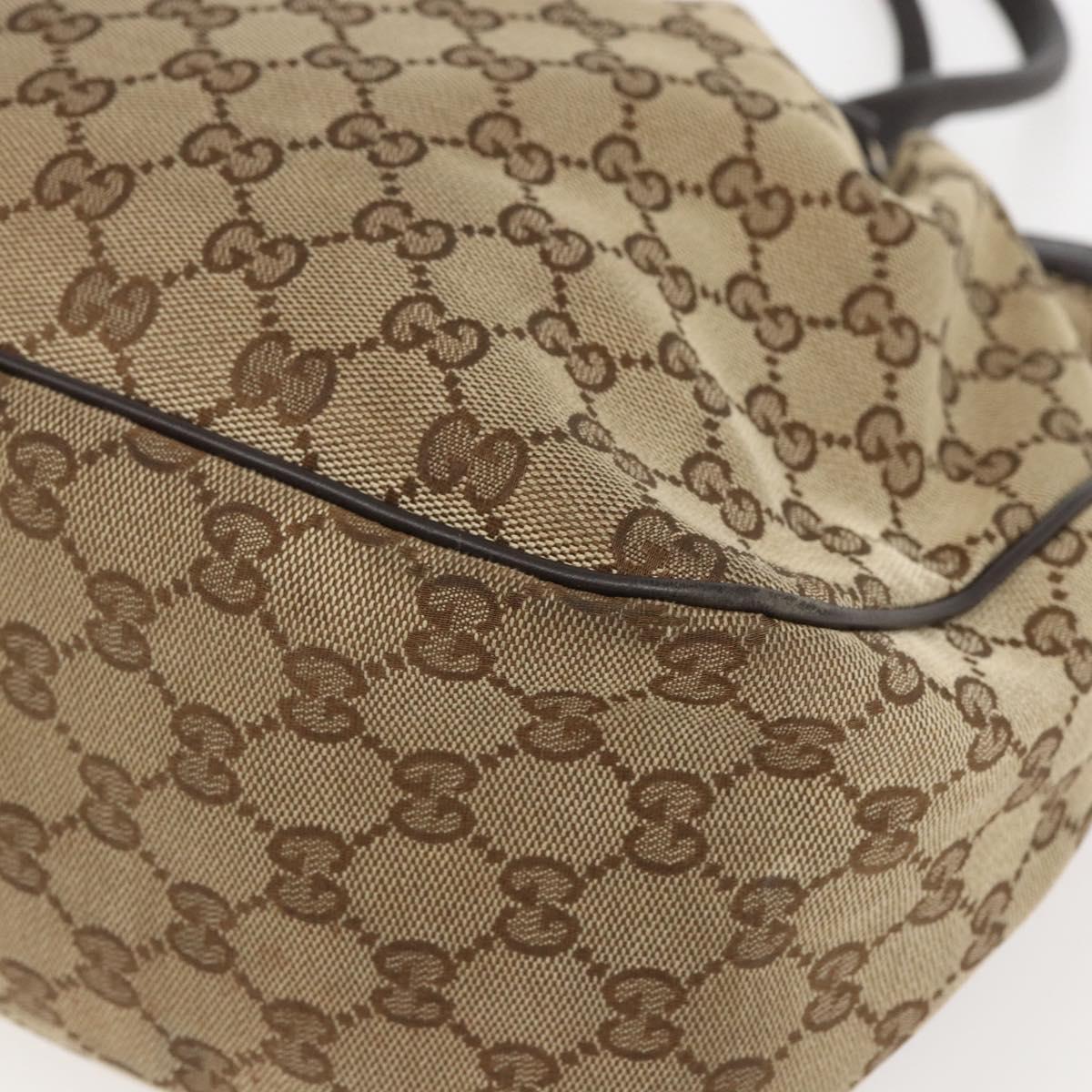 GUCCI GG Canvas Tote Bag Beige Gold 296835 Auth 156913