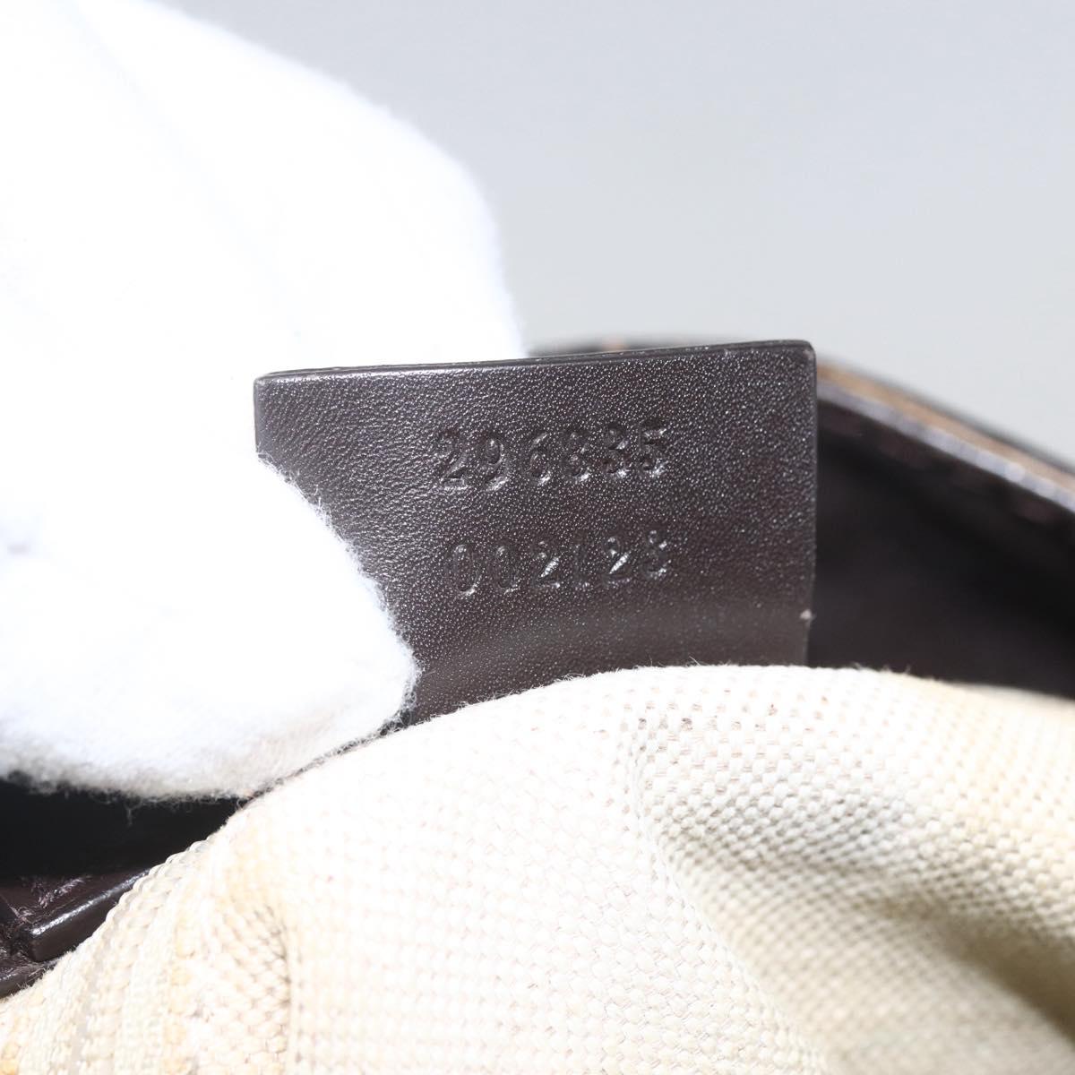 GUCCI GG Canvas Tote Bag Beige Gold 296835 Auth 156913