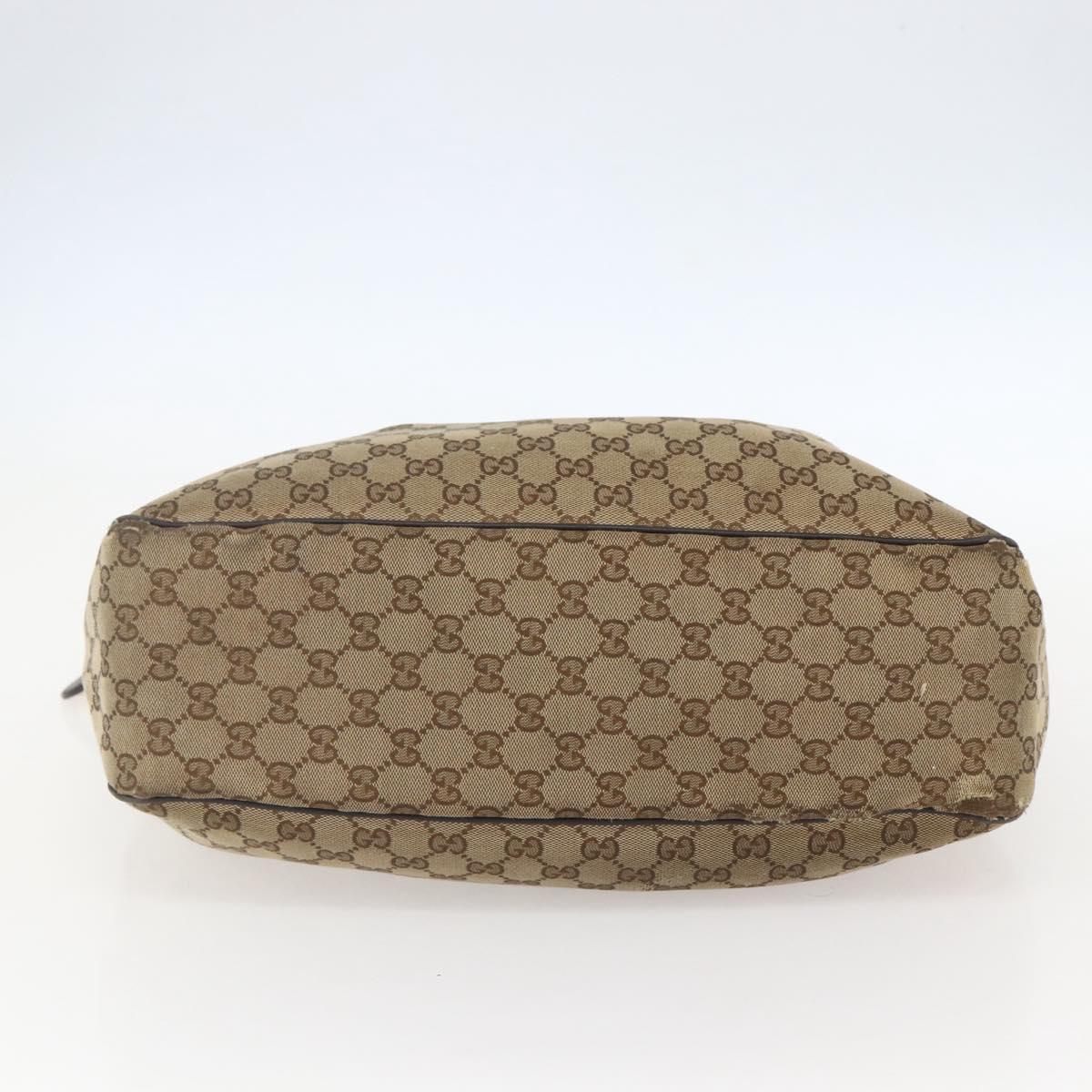 GUCCI GG Canvas Tote Bag Beige Gold 296835 Auth 156913