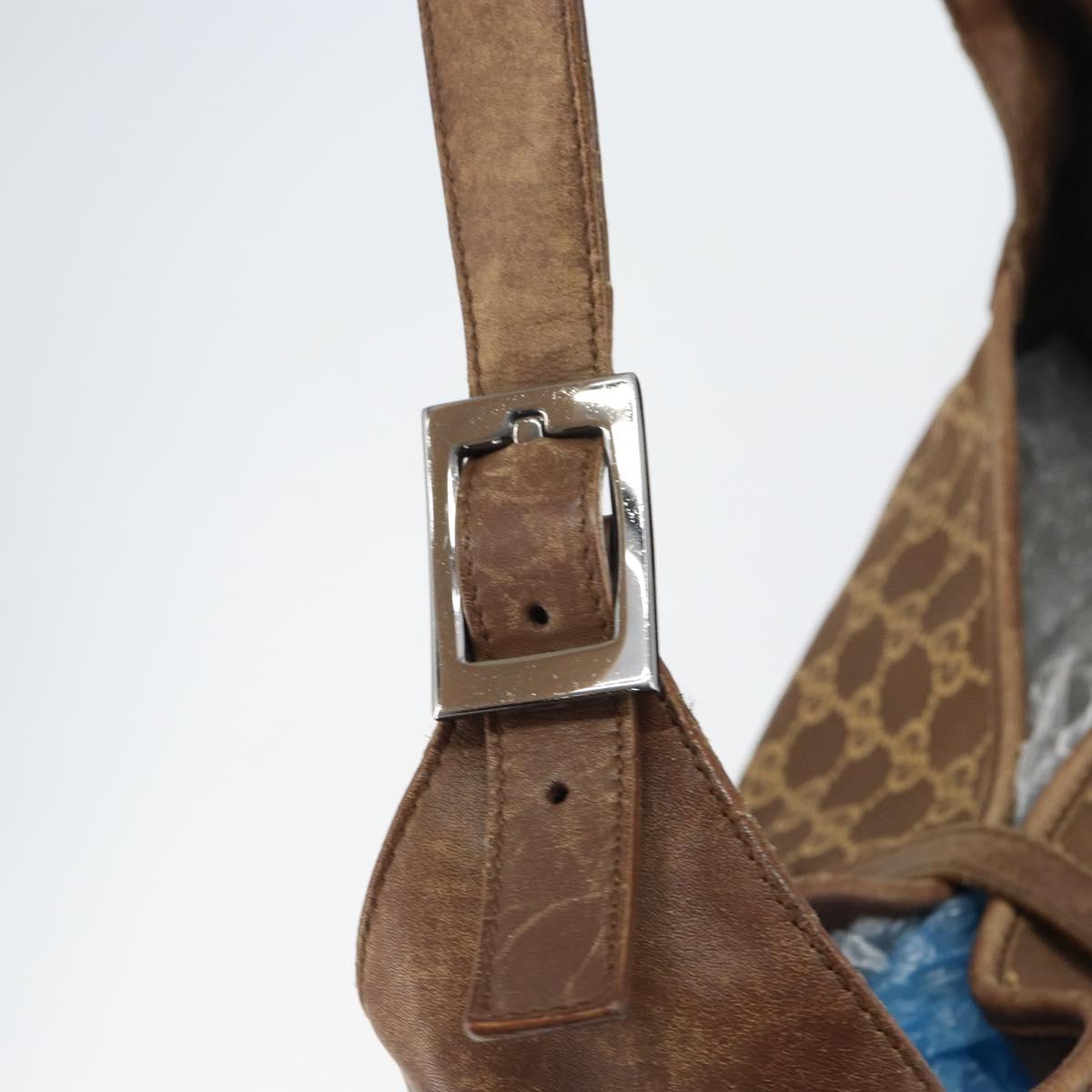 GUCCI GG Canvas Jackie Shoulder Bag Brown Silver 001 4075 1705 Auth 156916