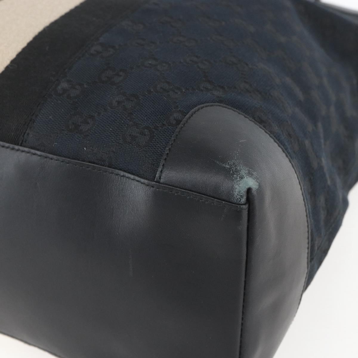 GUCCI GG Canvas Hand Bag Black Silver 002 1093 3444 Auth 156921