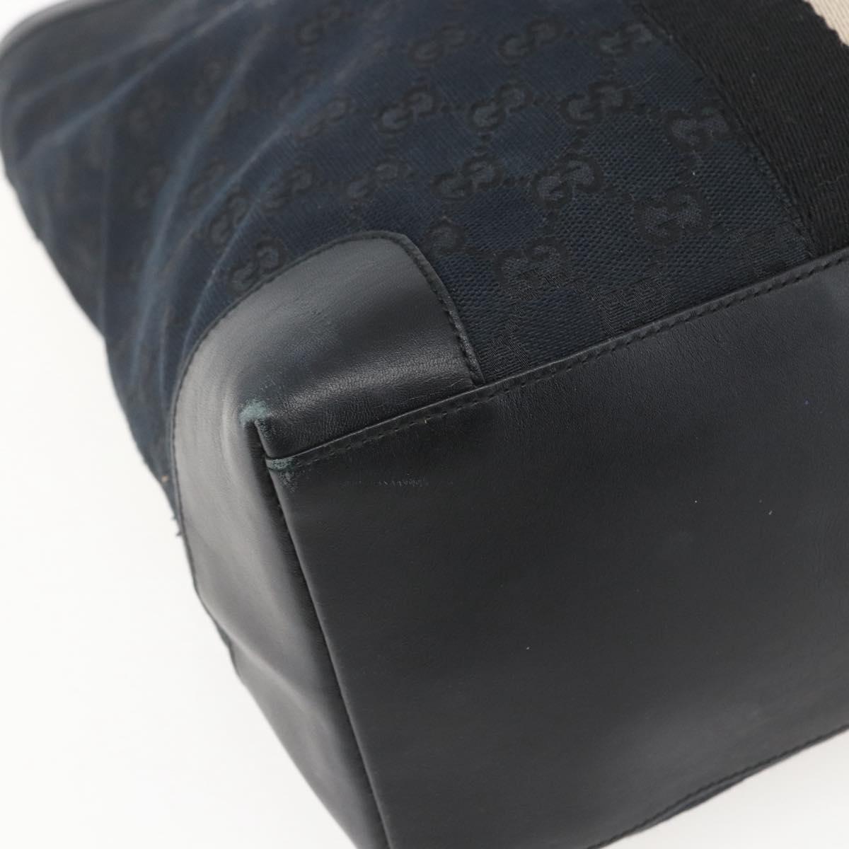 GUCCI GG Canvas Hand Bag Black Silver 002 1093 3444 Auth 156921