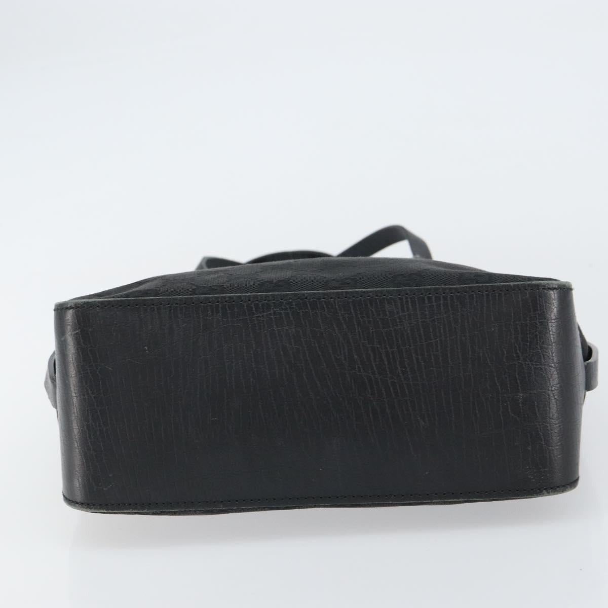 GUCCI GG Canvas Tote Bag Black Silver 107757 Auth 156922