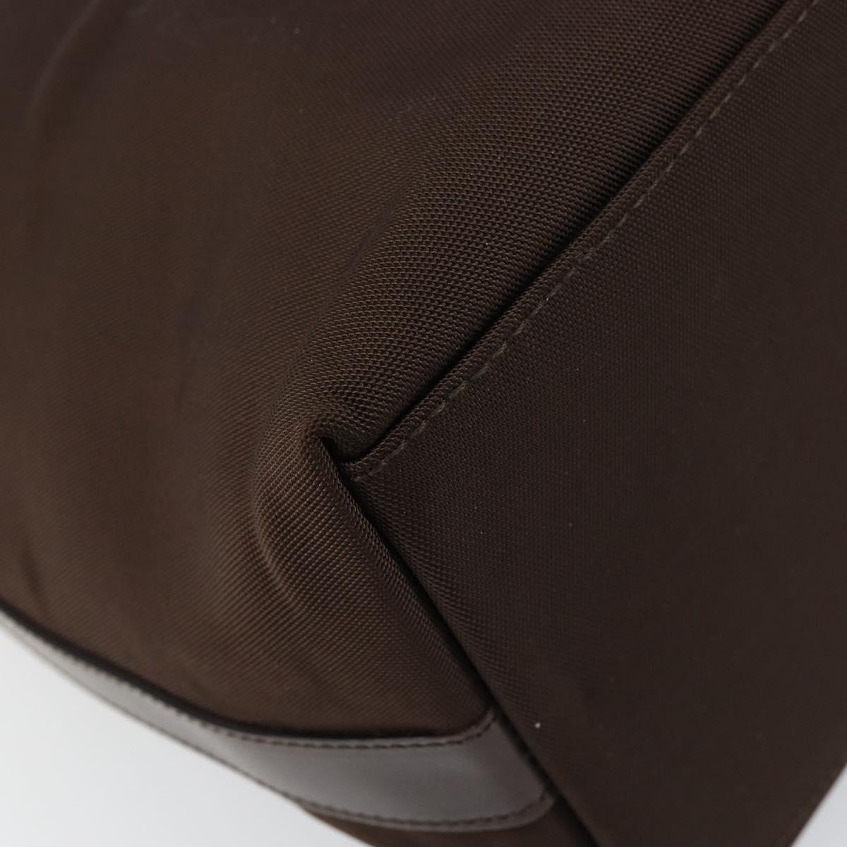 GUCCI Shoulder Bag Nylon Brown Silver 001 1955 3444 Auth 156923