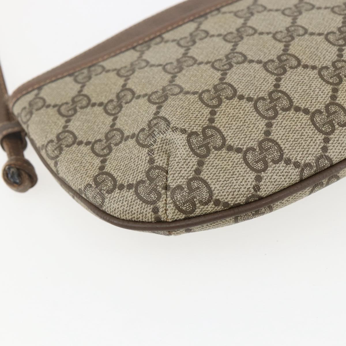 GUCCI GG Supreme Shoulder Bag PVC Beige 904 02 020 Auth 156924