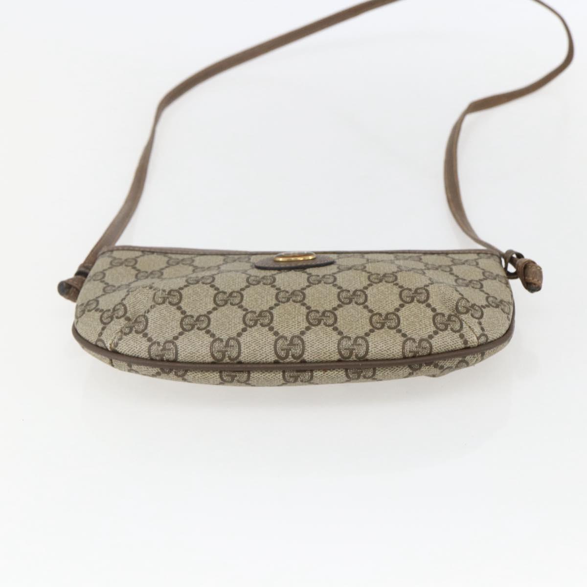 GUCCI GG Supreme Shoulder Bag PVC Beige 904 02 020 Auth 156924