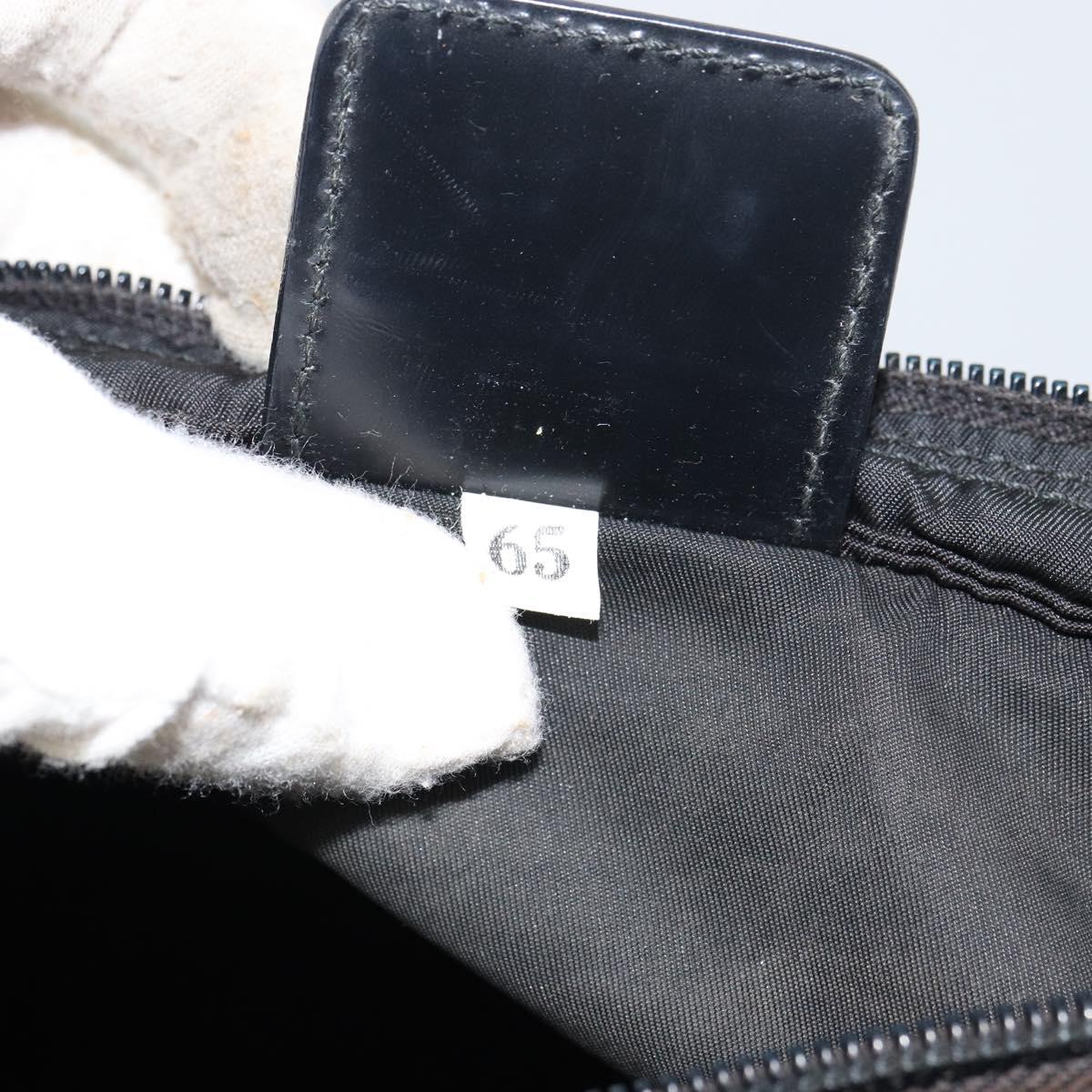 PRADA Shoulder Bag Nylon Black Silver Auth 156927