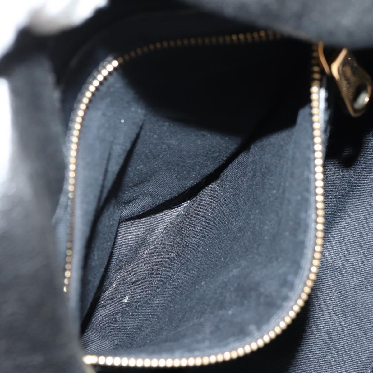 Chloe Etel Hand Bag Leather 2way Black Gold Auth 156936