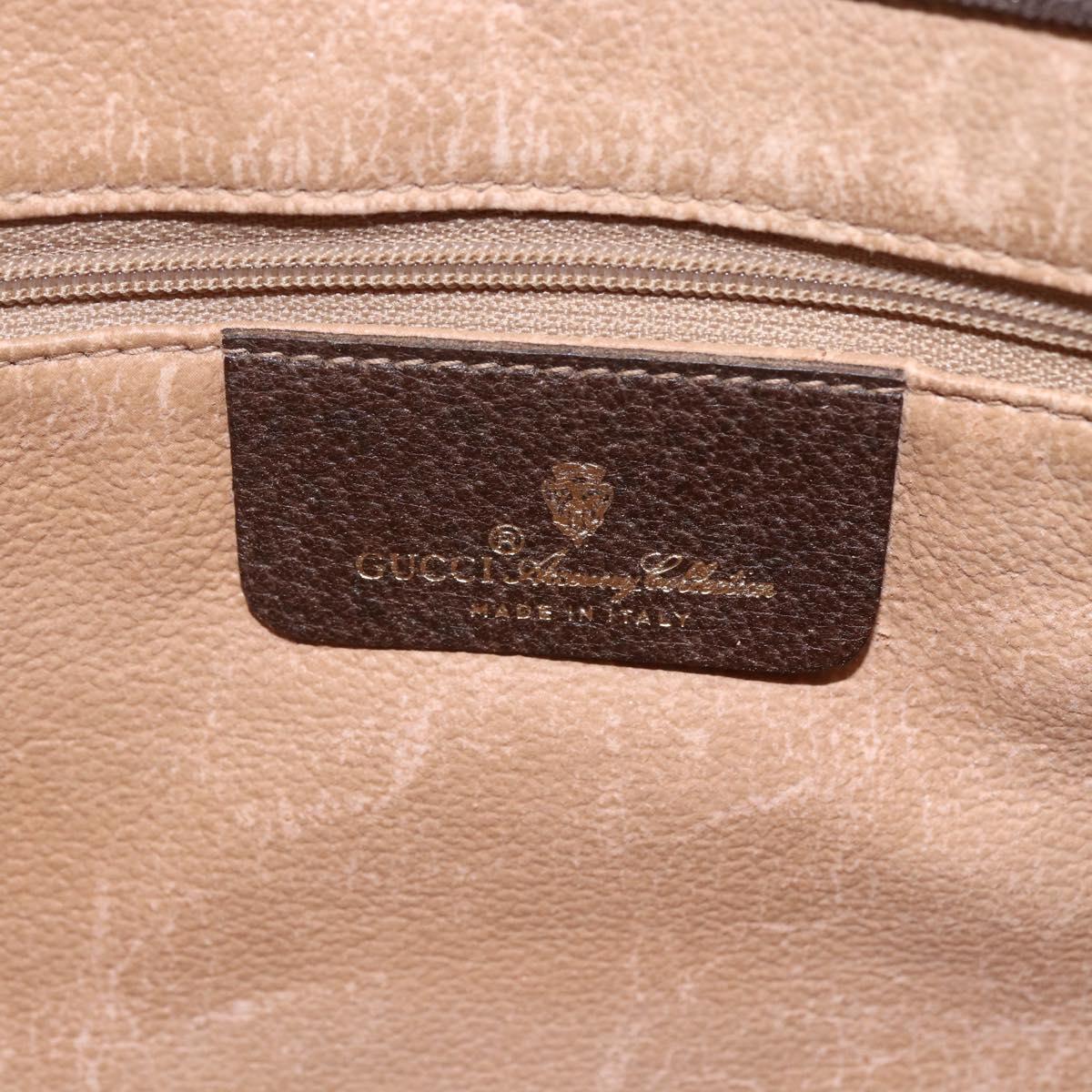 GUCCI GG Supreme Clutch Bag PVC Beige Gold 97 01 037 Auth 156937