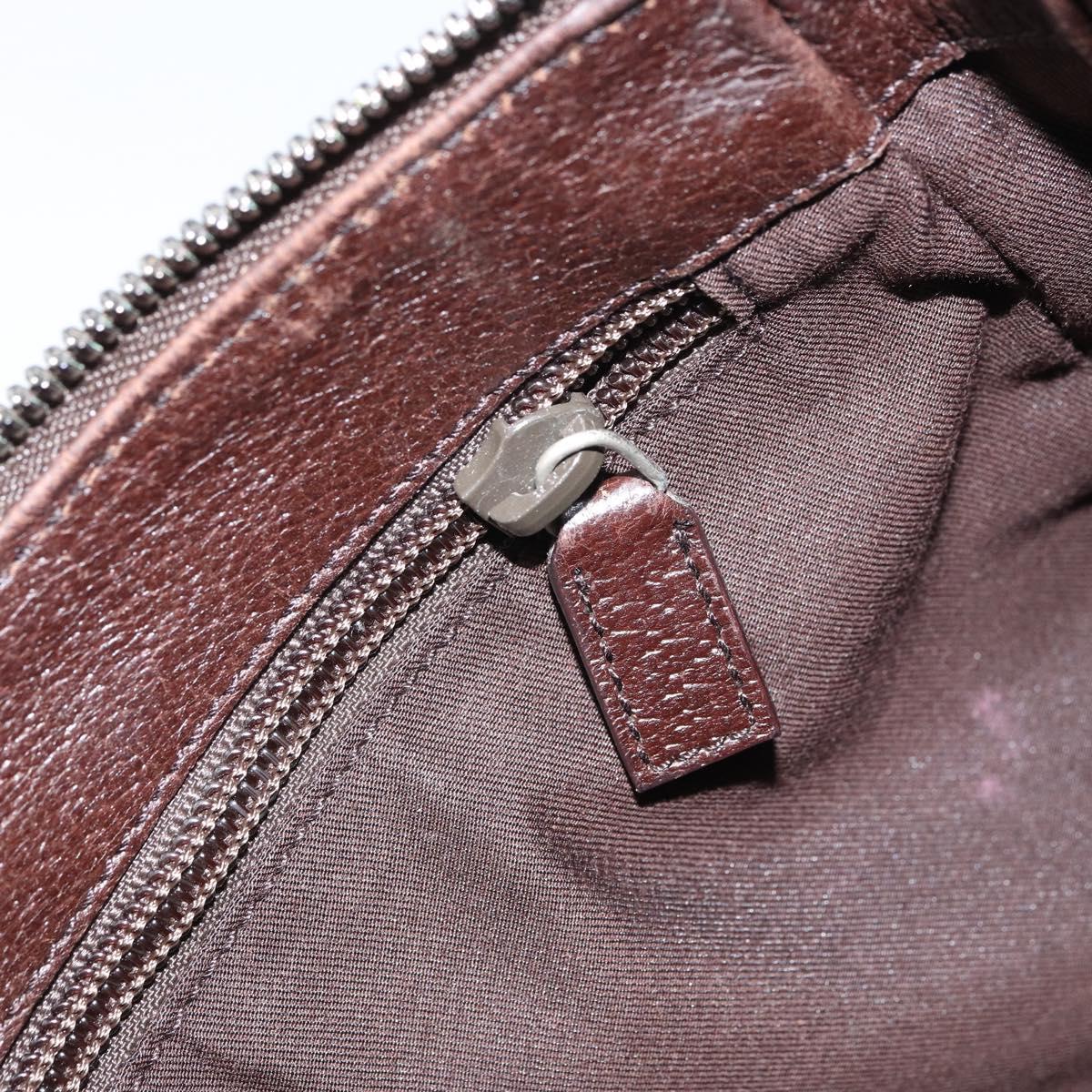 GUCCI GG Canvas Shoulder Bag Beige Silver 114273 Auth 156938