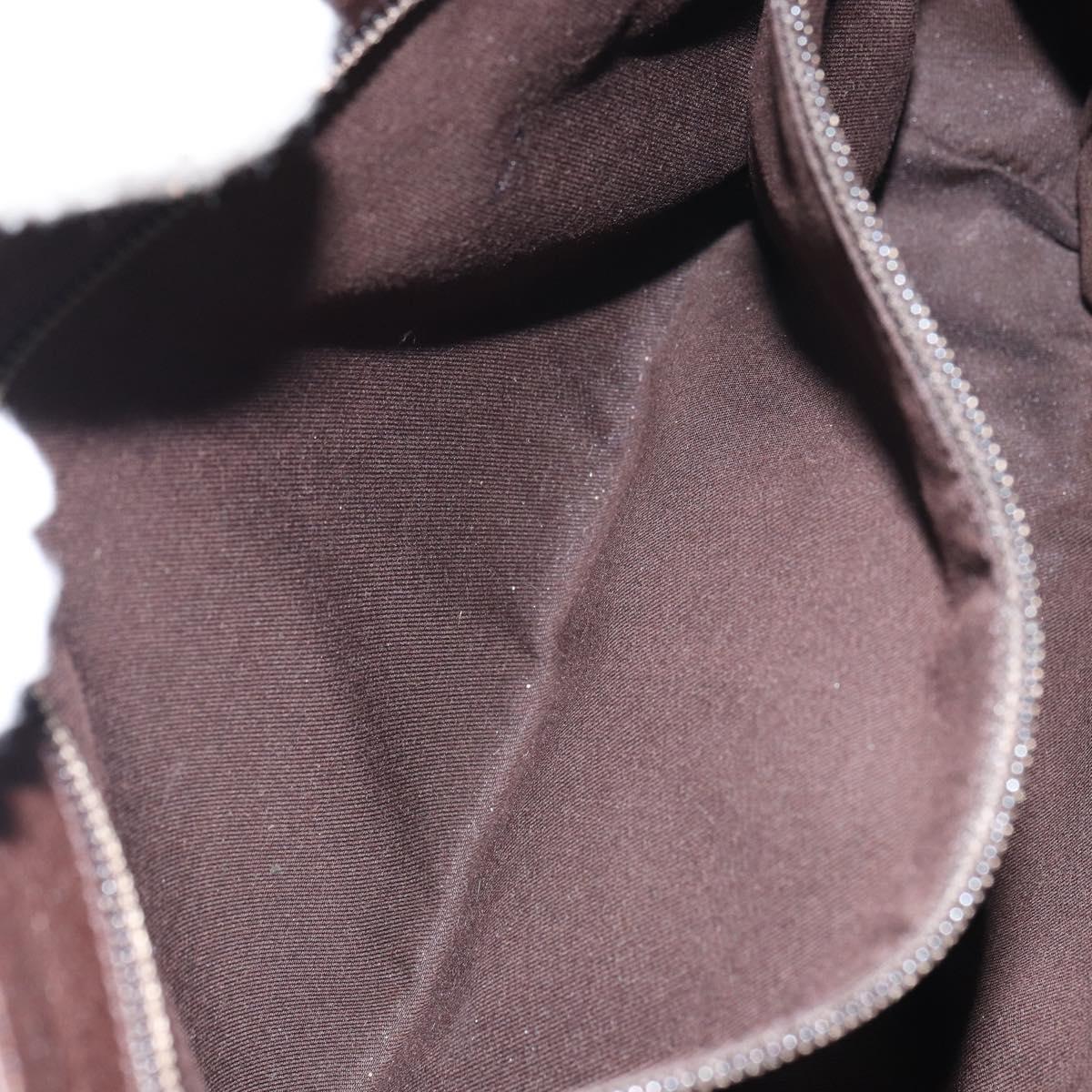 GUCCI GG Canvas Shoulder Bag Beige Silver 114273 Auth 156938