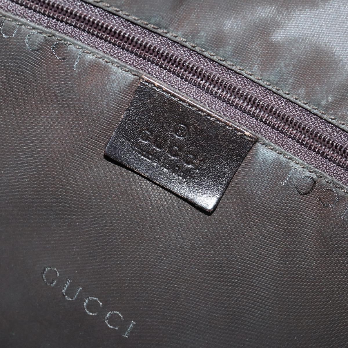 GUCCI Bamboo Hand Bag Nylon 2way Green Silver 001 1577 Auth 156945