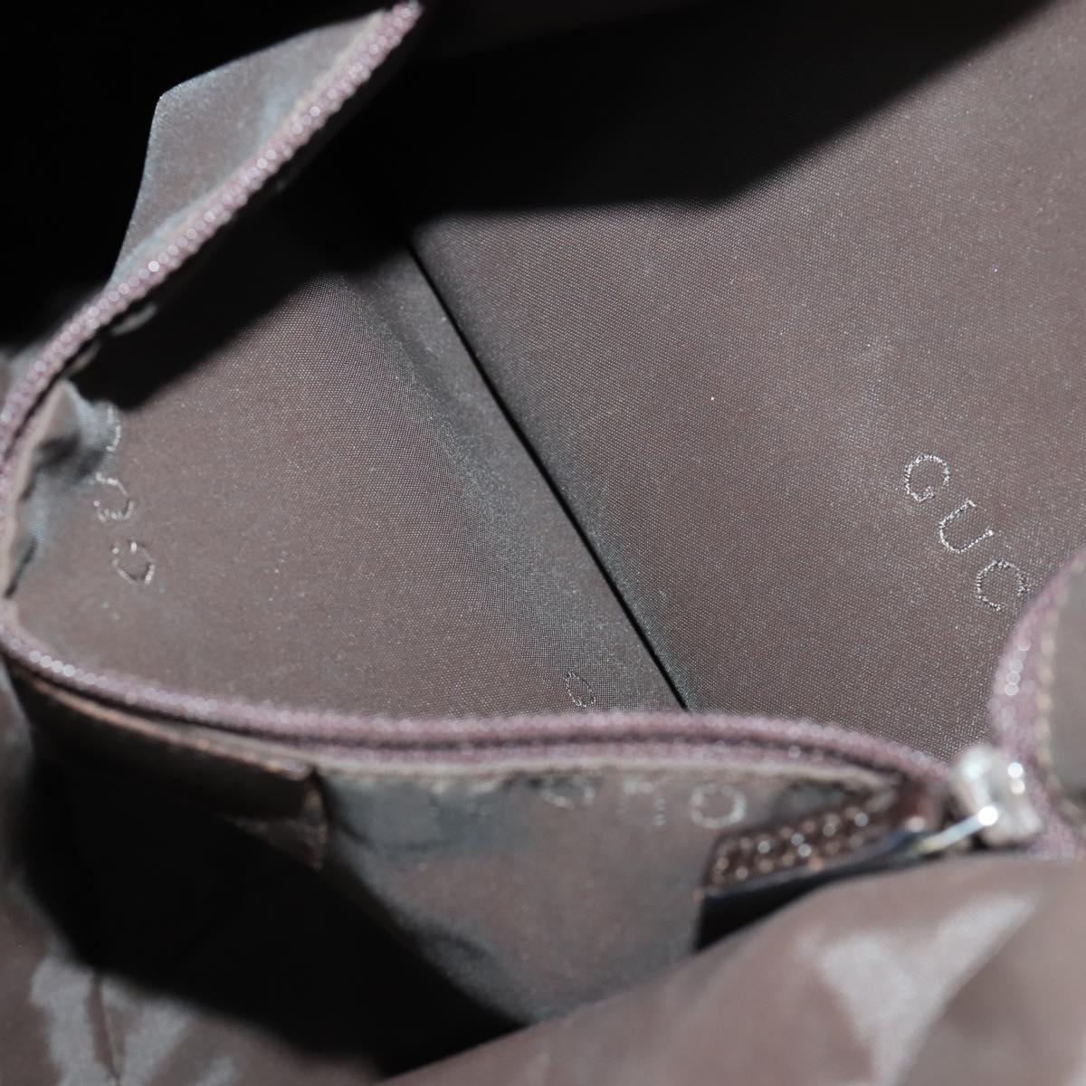 GUCCI Bamboo Hand Bag Nylon 2way Green Silver 001 1577 Auth 156945