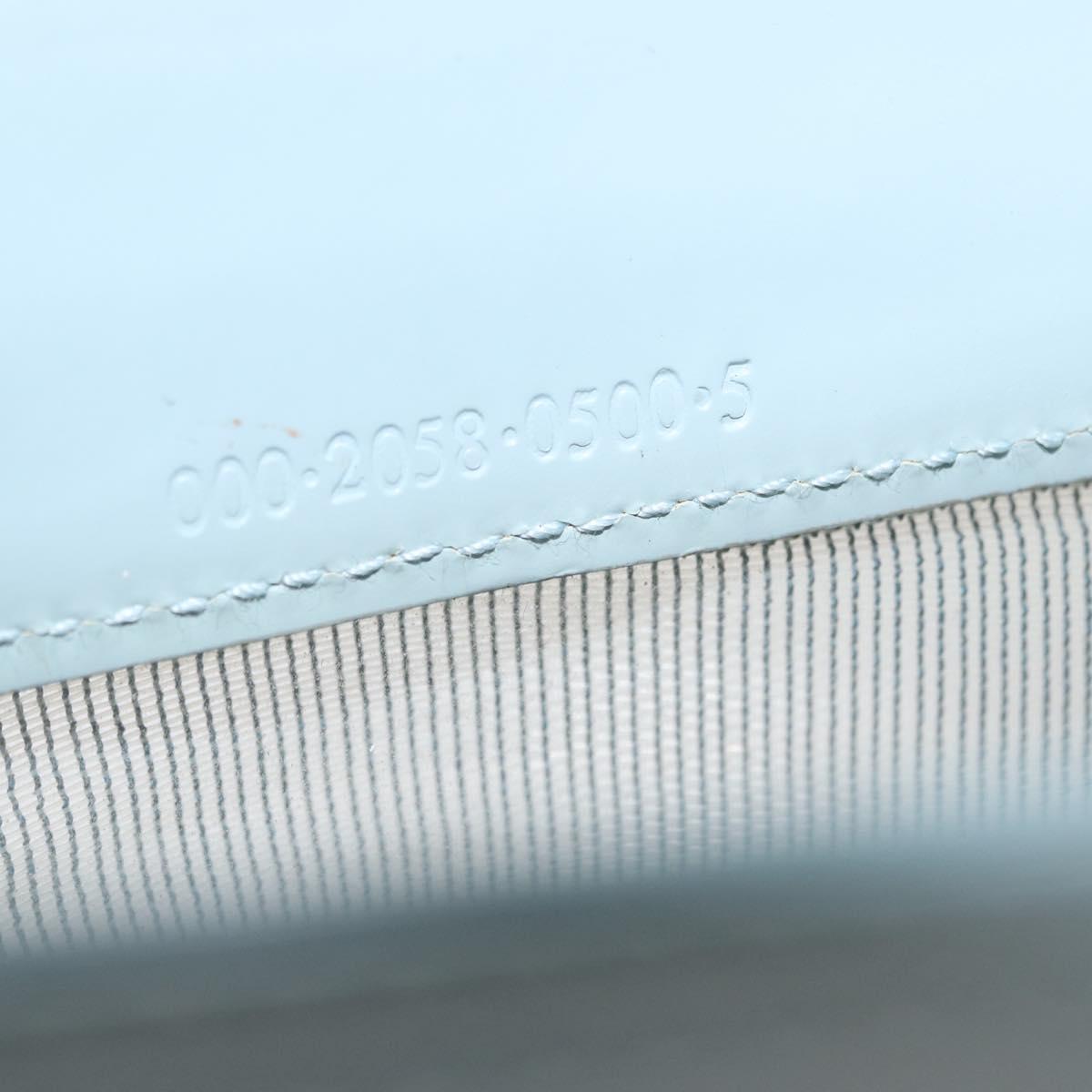 GUCCI Mesh Hand Bag Leather Light Blue 000 2058 0500 5 Auth 156946