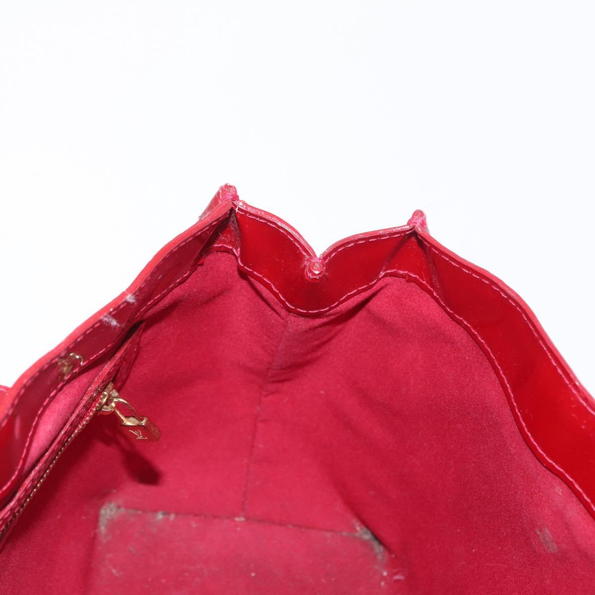 LOUIS VUITTON Vernis Wilshire PM Hand Bag Pomme D'amour M93642 LV Auth 156950