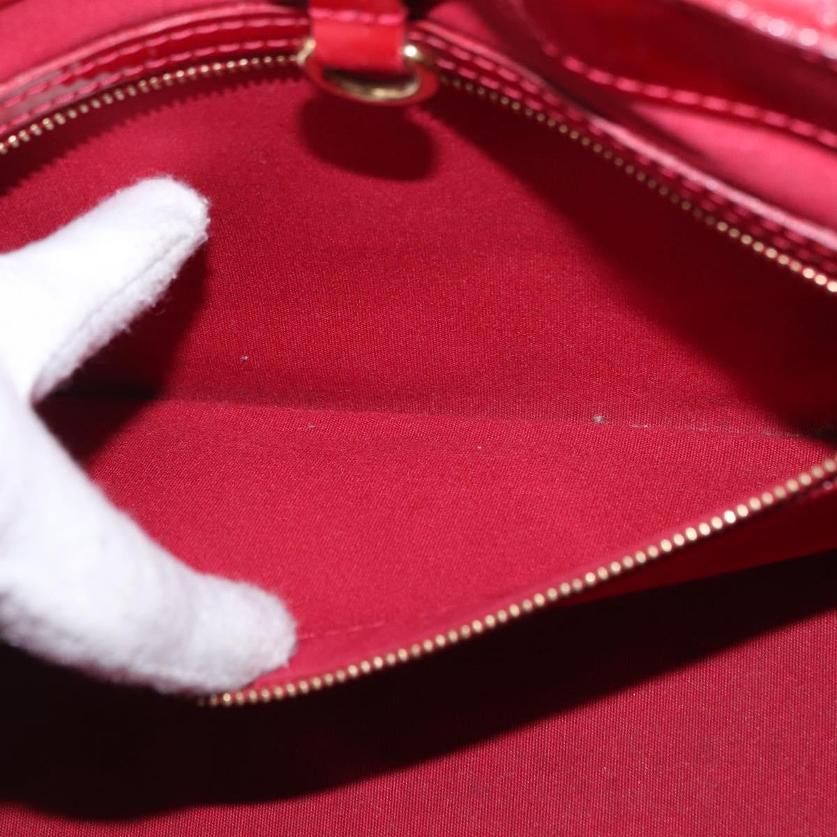 LOUIS VUITTON Vernis Wilshire PM Hand Bag Pomme D'amour M93642 LV Auth 156950