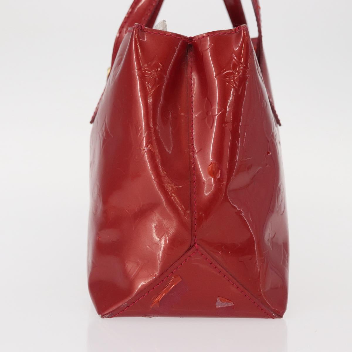 LOUIS VUITTON Vernis Wilshire PM Hand Bag Pomme D'amour M93642 LV Auth 156950