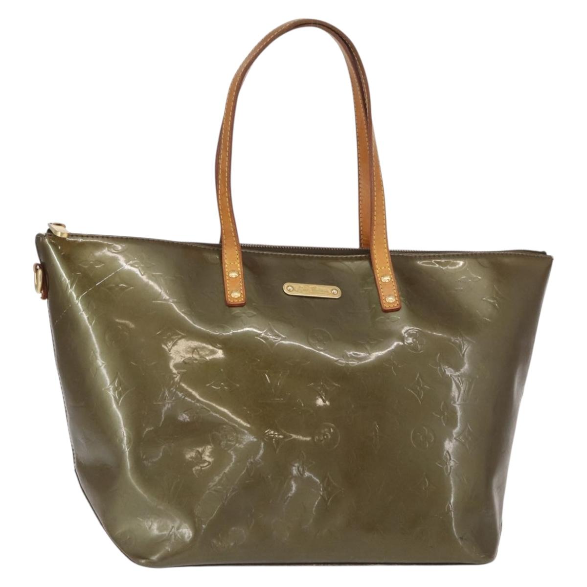 LOUIS VUITTON Vernis Bellevue GM Tote Bag Veil Bronze M93674 LV Auth 156951