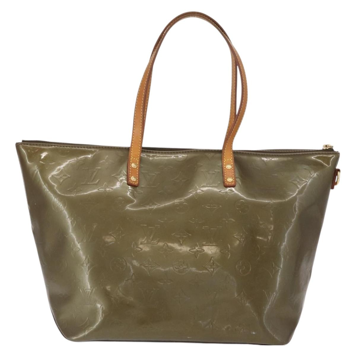 LOUIS VUITTON Vernis Bellevue GM Tote Bag Veil Bronze M93674 LV Auth 156951