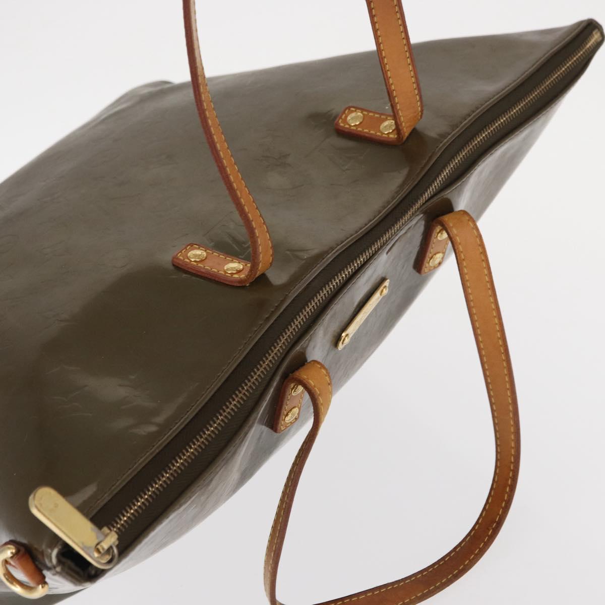 LOUIS VUITTON Vernis Bellevue GM Tote Bag Veil Bronze M93674 LV Auth 156951